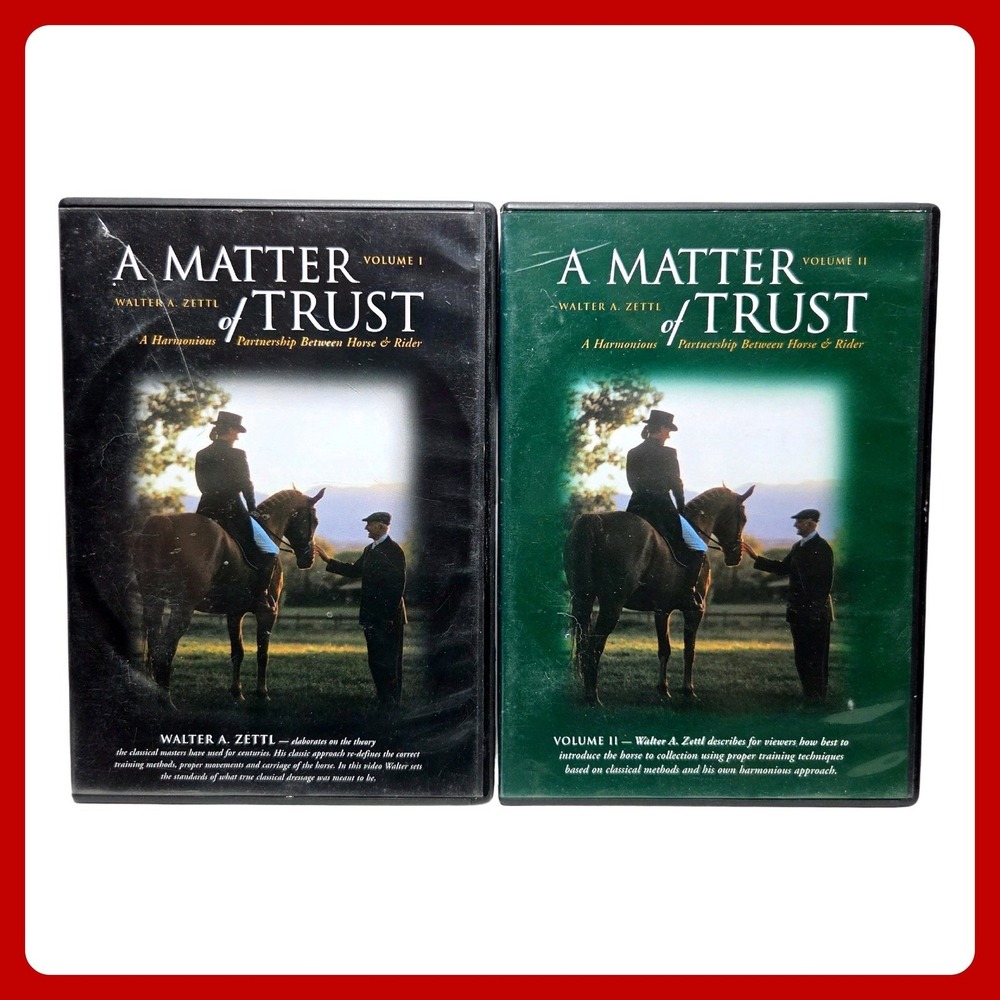 Matter of Trust Vol I & II Walter Zettl Horse Training DVD Set Excellent
